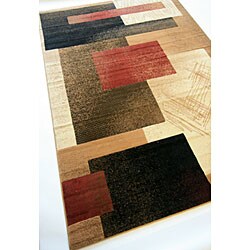 Alexa Omega Collection Geometric Berber Beige Rug (5'3 x 7'6)