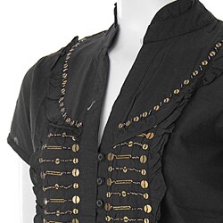 Cute Options Short-sleeve Beaded Blouse