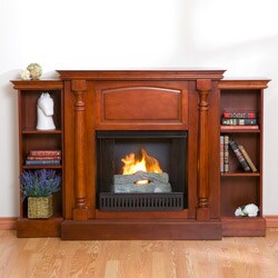 Grenoble Gel Fuel Bookcase Fireplace