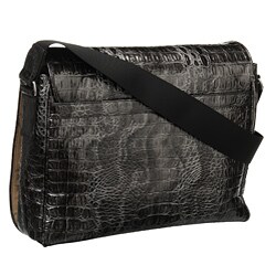 Christian Audigier Metal Leather Messenger Bag