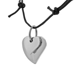 Stainless Steel Double-heart Necklace