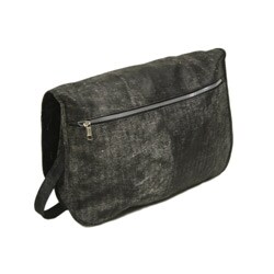 Piel Leather Denim-look Messenger Bag