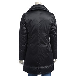 Via Spiga Women's Black Satin Down Coat