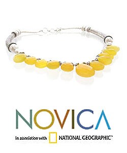 Chalcedony 'Yellow Petals' Necklace (India)