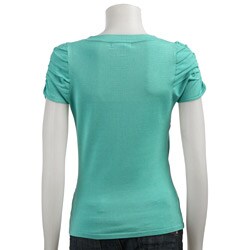 August Silk Women's Cap-sleeve Scoop-neck Sweater