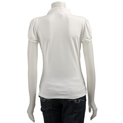 August Silk Women's Ruffle-front Top