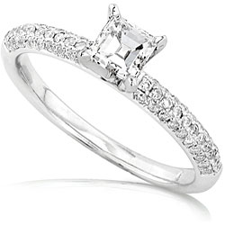 14k Gold 3/4ct TDW Asscher Diamond Engagement Ring (H-I, SI1-SI2)