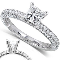 14k Gold 1ct TDW Princess-cut Diamond Engagement Ring (H-I, I1-I2)