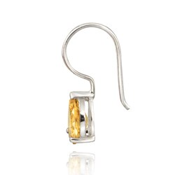 Glitzy Rocks Sterling Silver Citrine Teardrop Earrings