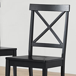Nirvana X-back Black Side Chairs (Set of 2)