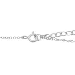 Sterling Silver Circle and Heart Necklace