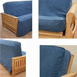 Full-size Desert Palm Skirted Futon Slipcover 