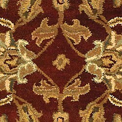 Handmade Heritage Kashan Red/ Ivory Wool Rug (2' x 3')