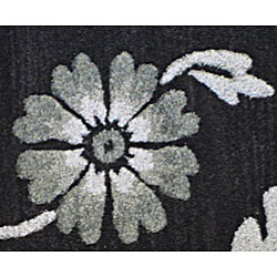 Handmade Wool Opulence Black Rug (8' x 11')