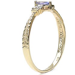 10k Gold Tanzanite Diamond Ring