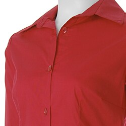 Adi Designs Stretch Fitted 3/4-sleeve Blouse