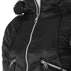 Everyday Brand Junior's Plush Trim Quilted Jacket