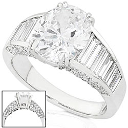 18k Gold 4 7/8ct TDW Oval Diamond Ring (J, I1)