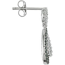 14k Gold 1/2ct TDW Blue and White Diamond Earrings