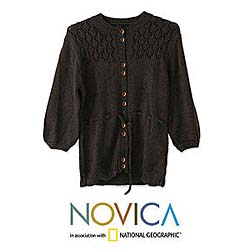 Alpaca Wool 'Highland Elegance' Sweater (Peru)