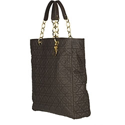 Dior Lady Brown Quilted Medium Tote