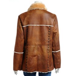 Regent Women's Distressed-look Faux Shearling Jacket