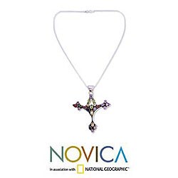 Amethyst and Peridot 'Essence' Necklace (India)