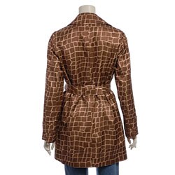 Via Spiga Women's Belted Giraffe Print Trench