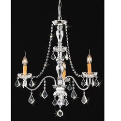 Chrome 3-light Crystal Chandelier