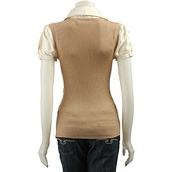 Dolce Cabo Women's Puff Sleeve Duet Shirt