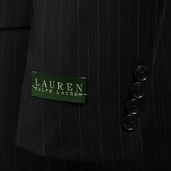 Lauren by Ralph Lauren Men's Navy Pinstripe Wool Suit