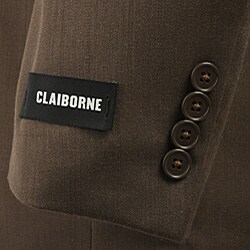 Claiborne Men's Olive Twist 2-button Suit