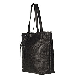 Prada Large Black Woven Nappa Leather Tote