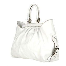 Fendi Large Doctor Vitello White Tote 