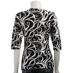 Simply Irresistible Women's Swirl Print V-neck Shirt
