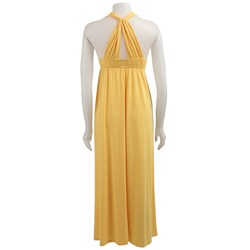 Necessary Objects Junior's Solid Loop Back Maxi Dress