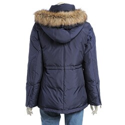 DKNY Faux Fur Trim Short Down Anorak