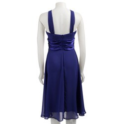Connected Apparel Women's Amethyst Chiffon Dress