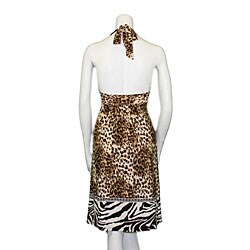 Belinda Women's Animal Print Halter Dress