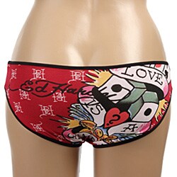 Ed Hardy Intimates Red/ Love is a Gamble Bikini Panties