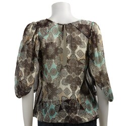 BCBGeneration Women's Petal Sleeve Bohemian Blouse