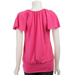 FINAL SALE Be Yourself Women's Flutter-sleeve Shirt