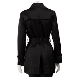 DKNY Women's Petite Double-breasted Belted Trench