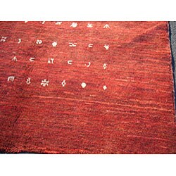 Persian Gabbeh Red Rug (6 x 7'8) 