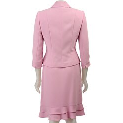 Tahari ASL Women's Rose Tiered Crepe Skirt Suit