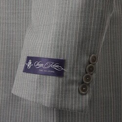 Sean John Men's Grey Stripe 4-button Wool Suit