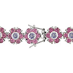 14k Gold Pink Tourmaline and Tanzanite Necklace