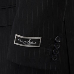 Collezione Italia Men's Navy Pinstripe Wool 2-button Suit