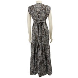 Necessary Objects Junior's Cap-sleeve Maxi Dress
