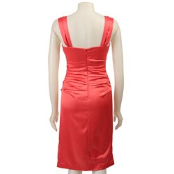 Maggy Boutique Women's Scoop-neck Stretch Satin Dress
